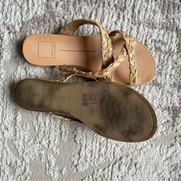 Dolce Vita Braided Tan Slide Sandals - Picture 3 of 3